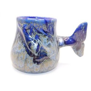 Wylee Dolphin Tail Mug Blue Green Fish Tail
